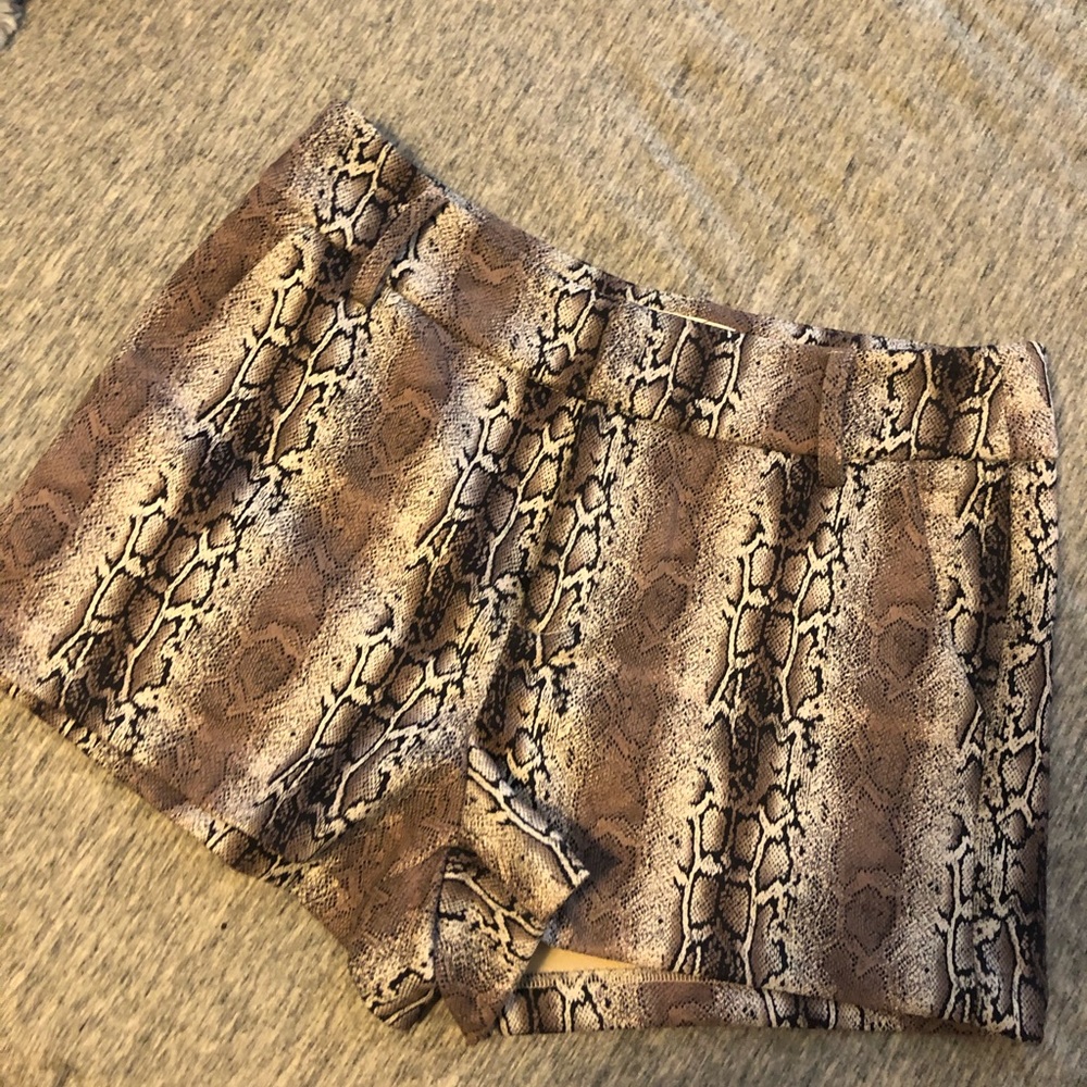 Snake skin shorts